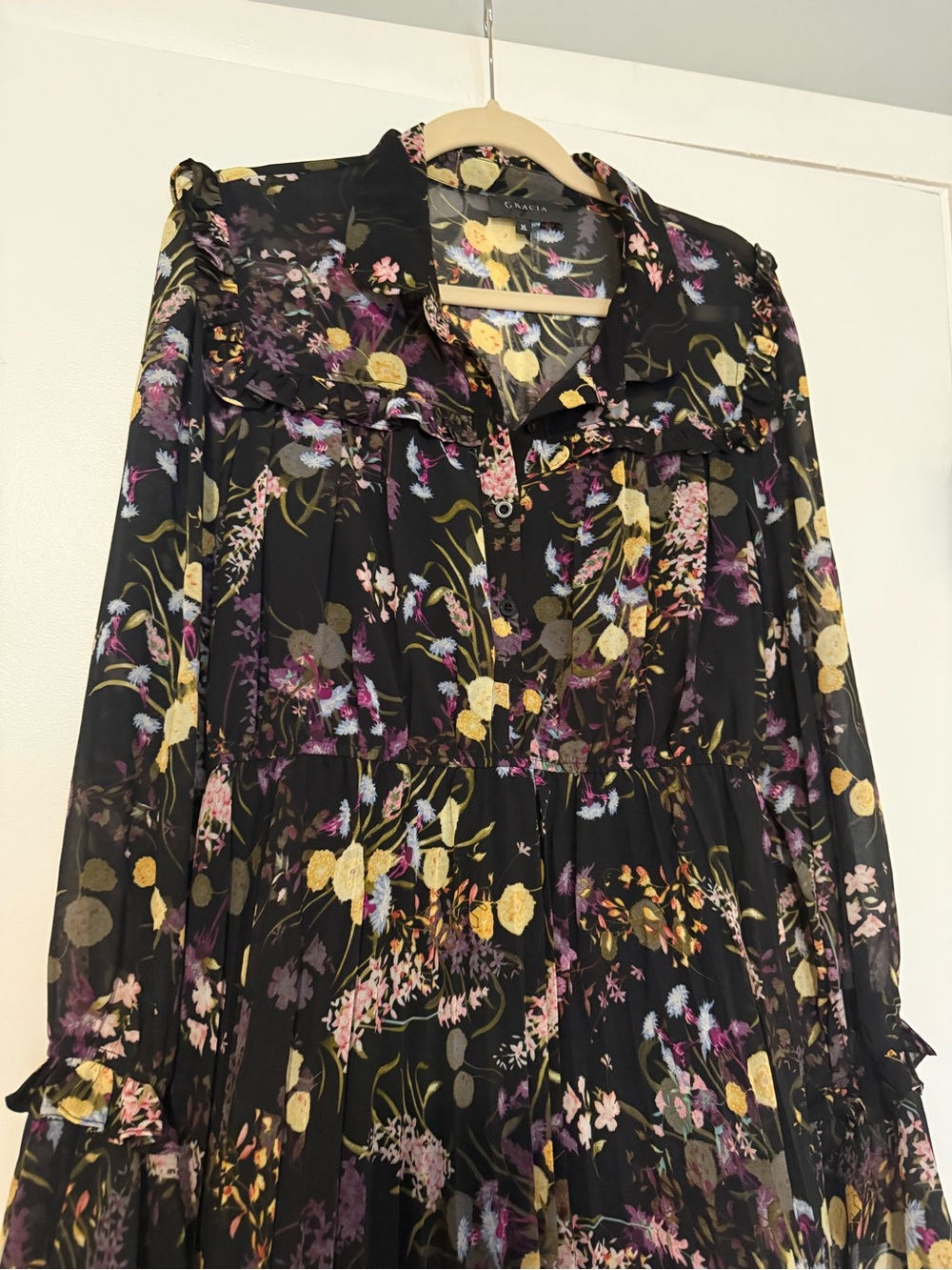 GRACIA dress pleated XL Bloomingdales - Picture 2 of 7